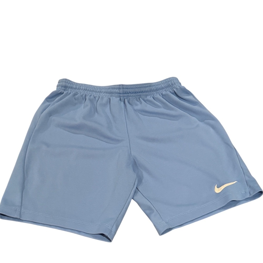 Nike Kids Dri Fit Athletic Shorts Light Blue Soccer Gym Size‎ M